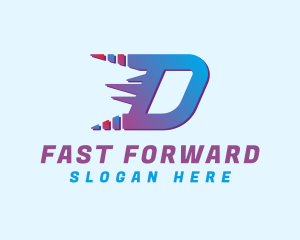 Fast Gradient Letter D logo