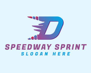 Fast Gradient Letter D logo