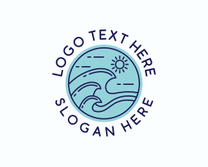 Ocean Beach Waves Logo