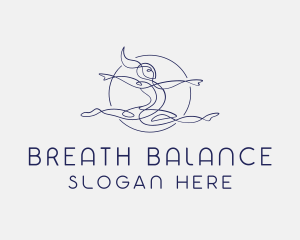 Gymnastics Jump Balance logo design