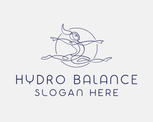 Gymnastics Jump Balance logo design