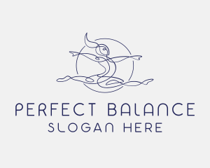 Gymnastics Jump Balance logo design