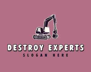 Excavation Quarry Mining logo design