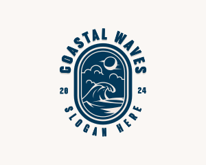 Beach Ocean Wave logo design