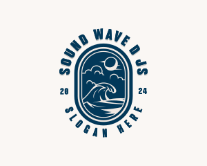 Beach Ocean Wave logo design