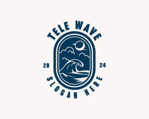 Beach Ocean Wave logo design