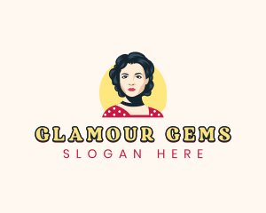 Woman Fashion Pinup logo design