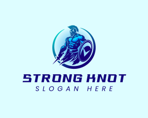 Strong Spartan Warrior logo design