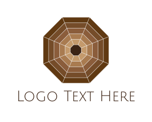 Brown Spider Web Octagon logo