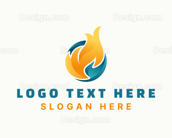 Heating Torch Flame Logo