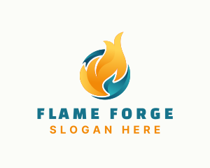 Heating Torch Flame  logo design