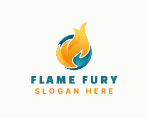 Heating Torch Flame  logo design