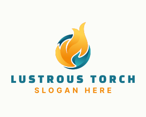 Heating Torch Flame  logo design