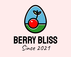 Cherry Fruit Egg logo design