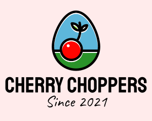 Cherry Fruit Egg logo design