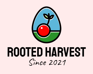 Cherry Fruit Egg logo design