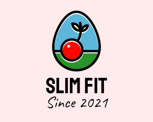 Cherry Fruit Egg logo design