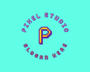 Pixel Retro Gaming logo design