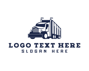 Trailer Cargo Truck  Logo