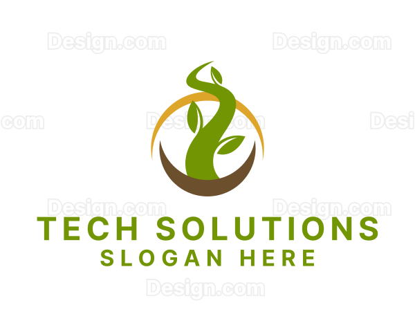 Nature Gardening Plant Logo