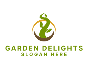 Nature Gardening Plant  logo design