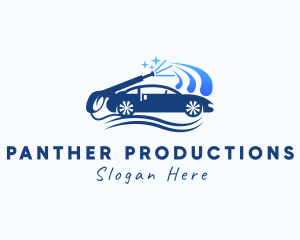 Car Pressure Washer Cleaning Logo