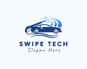 Car Pressure Washer Cleaning Logo