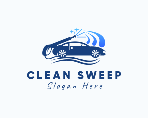 Car Pressure Washer Cleaning logo design