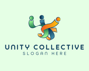 People Unity Ribbon logo design