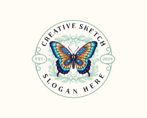 Floral Beauty  Butterfly logo design