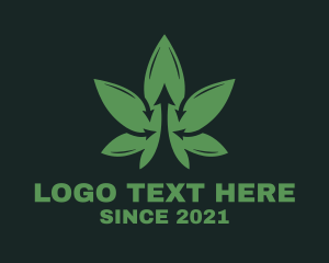 Cannabis Leaf Arrow  logo