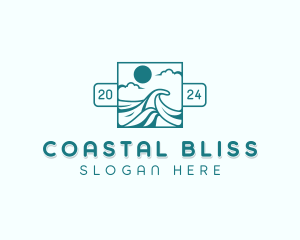 Surfing Beach Wave  logo