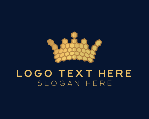 Gold Hexagon Crown logo