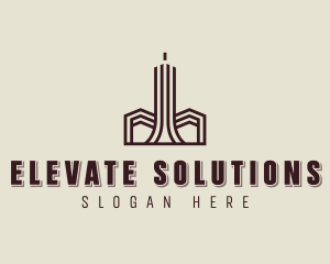 Realty High Rise Building logo design