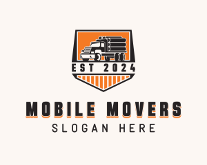 Logging Truck Delivery logo design