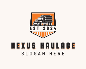 Logging Truck Delivery logo design