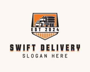 Logging Truck Delivery logo design