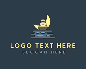 Pirate Boat Ship Logo