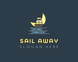 Pirate Boat Ship logo design