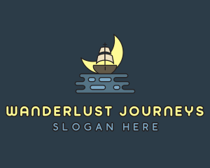 Pirate Boat Ship logo design