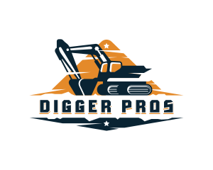 Excavator Mining Equipment logo design