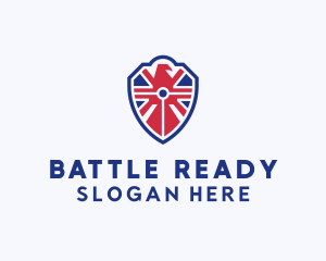 British Eagle Shield logo design