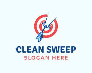 Pressure Wash Target Cleaning logo design