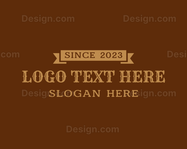 Western Style Banner Logo