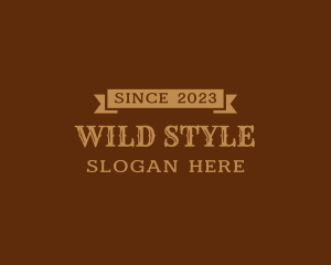 Western Style Banner logo design