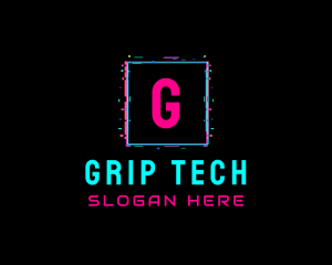 Glitch Club Tech Software logo design