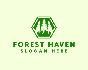 Outdoor Forest Mountain logo design