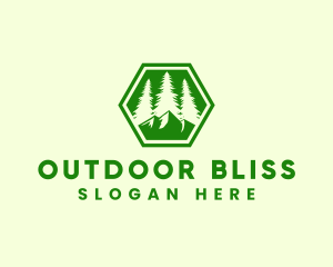 Outdoor Forest Mountain logo design