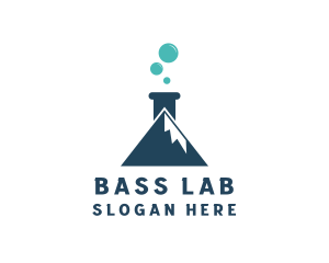 Lab Flask Science Chemistry logo design