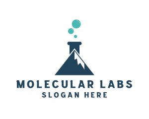 Lab Flask Science Chemistry logo design